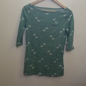 NWOT Urban Outfitters 3/4 Sleeve Printed Top